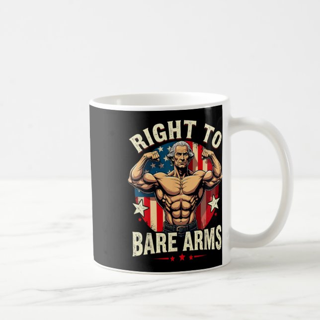 Right To Bare Arms George Washington Bodybuilder G Coffee Mug (Right)