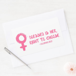 Right to Choose Verse Feminist  Rectangular Sticker