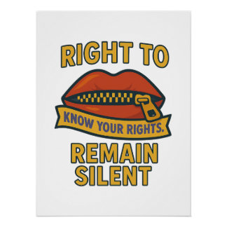 Right to Remain Silent: Know Your Rights Poster