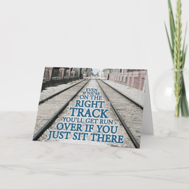 Right Track Quote on Photograph Card (Front)