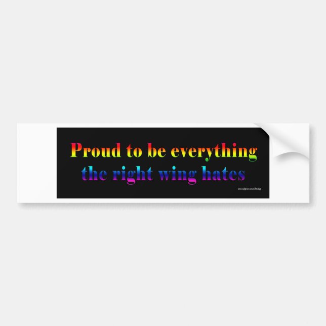 Right Wing Bumper Sticker (Front)