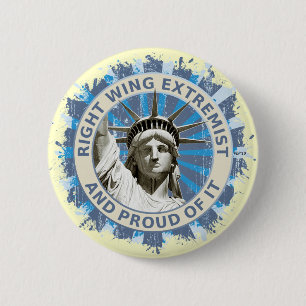 Right Wing Extremist 6 Cm Round Badge