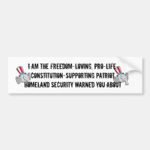 Right Wing Extremist Bumper Sticker
