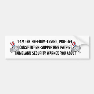 Right Wing Extremist Bumper Sticker