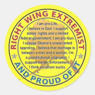 RIGHT WING EXTREMIST BUMPER STICKER - ALASKA
