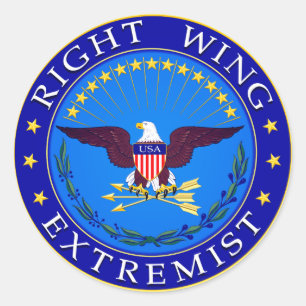 Right Wing Extremist Classic Round Sticker