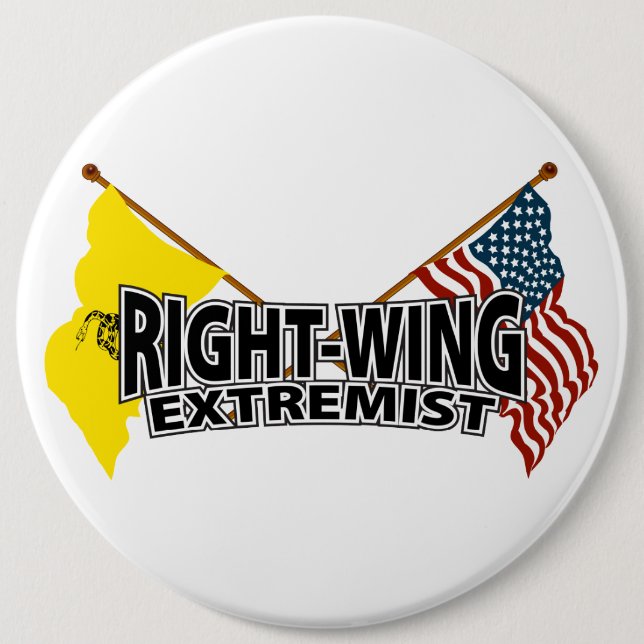 Right Wing Extremist Flags 6 Cm Round Badge (Front)