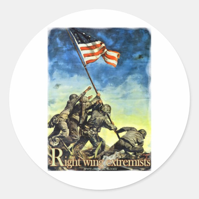 Right Wing Extremists Classic Round Sticker (Front)