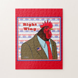 Right Wing Rooster Jigsaw Puzzle