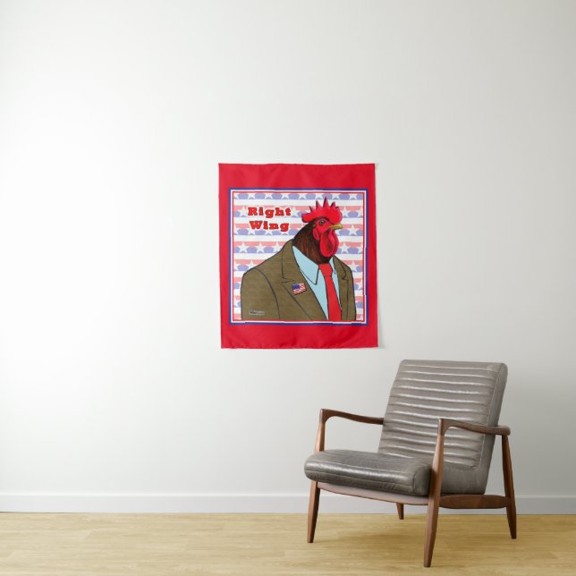 Right Wing Rooster Tapestry (In Situ)