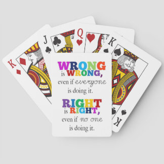 Right & Wrong Playing Cards