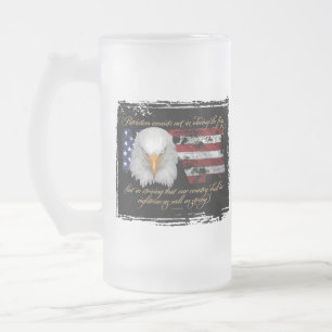 Righteous Patriotism Frosted Glass Beer Mug