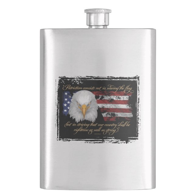 Righteous Patriotism Hip Flask (Front)