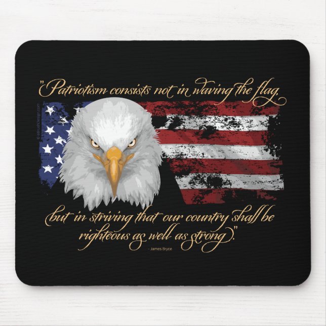 Righteous Patriotism Mouse Mat (Front)