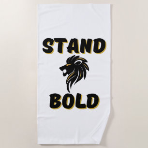 Righteous Stand Bold As Lions Beach Towel
