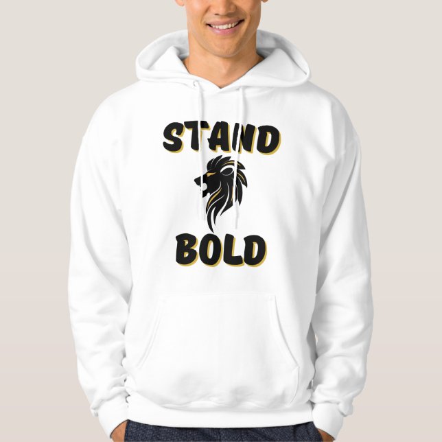 Righteous Stand Bold As Lions Men's Hoodie (Front)