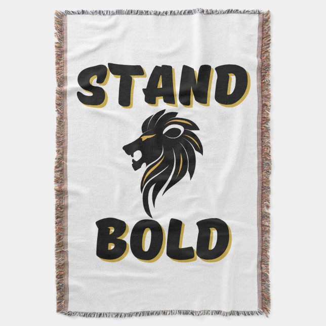 Righteous Stand Bold As Lions Throw Blanket (Front Vertical)