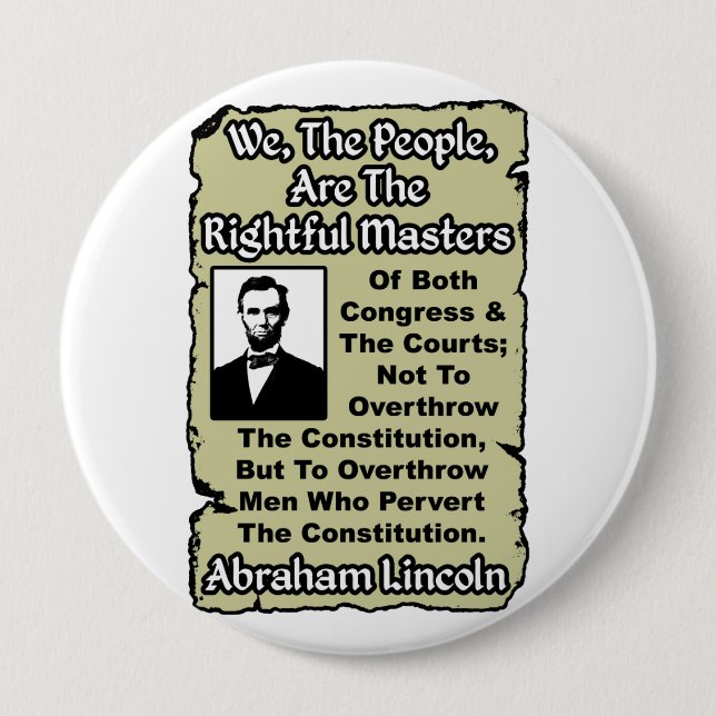 Rightful Masters 10 Cm Round Badge (Front)