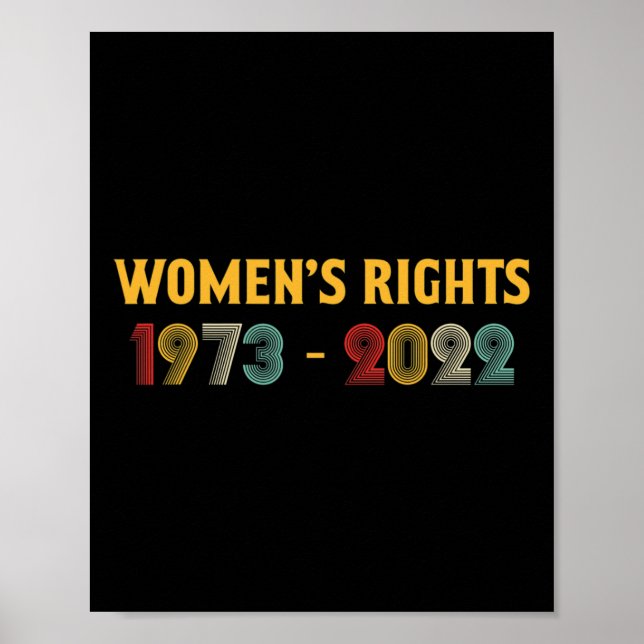 Rights 1973 - 2022 Reproductive Rights Feminist  Poster (Front)