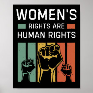 Rights Are Human Rights Feminism Feminist Women Rb Poster