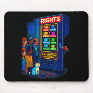 Rights Behind A Paywall Funny Satire Gift Mouse Mat
