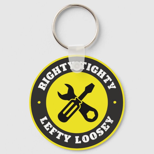 Righty Tighty Lefty Loosey Key Ring (Back)