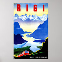 Rigi mountain railway, Switzerland, vintage travel