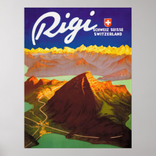 Rigi mountain, Switzerland Poster