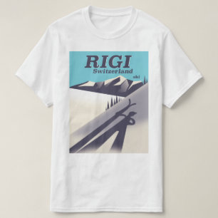 Rigi Switzerland ski travel poster T-Shirt