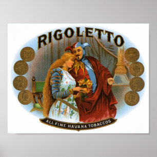 Rigoletto All Fine Havana Tobaccos Cigar Label Poster