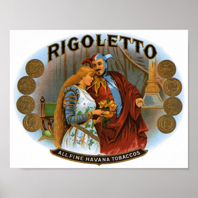 Rigoletto All Fine Havana Tobaccos Cigar Label Poster (Front)