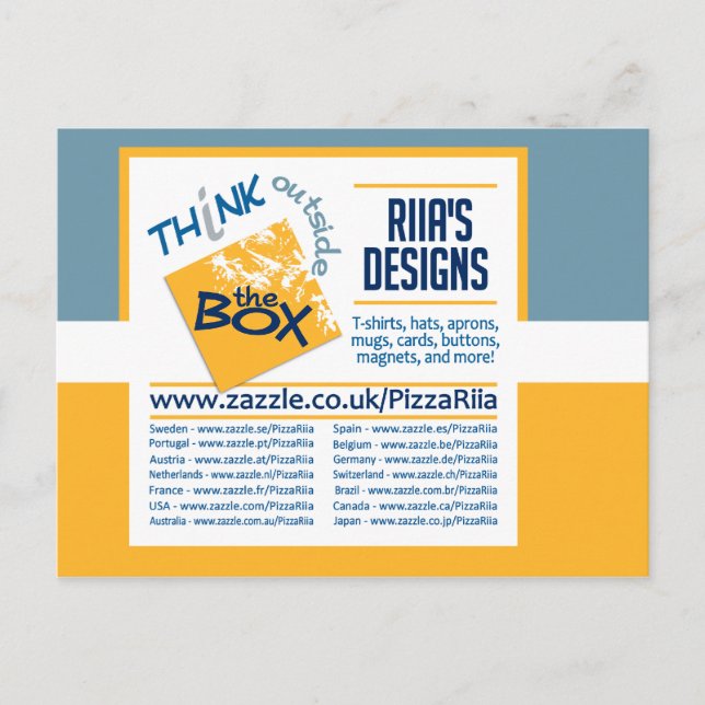 Riia's Designs postcard (Front)