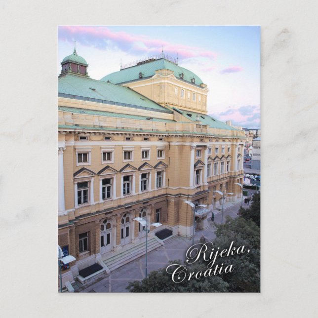 Rijeka, Croatia city view postcard (Front)