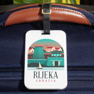 Rijeka Croatia Vintage Travel Luggage Tag
