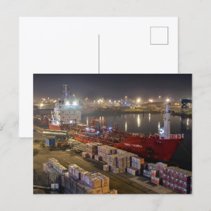 Rikke Theresa Cargo Ship at Port of Hull Postcard