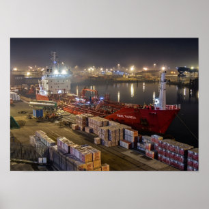 Rikke Theresa Cargo Ship at Port of Hull Poster