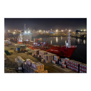 Rikke Theresa Cargo Ship at Port of Hull Poster