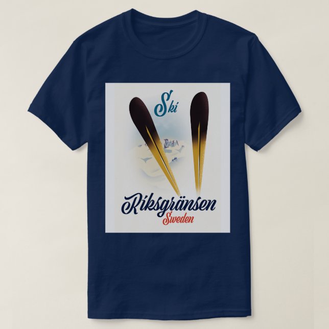Riksgrnsen Sweden Ski poster T-Shirt (Design Front)