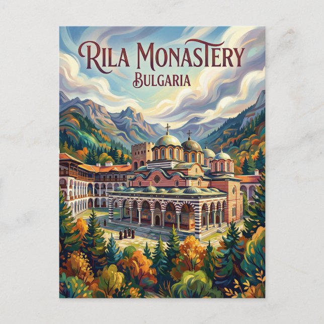 Rila Monastery Bulgaria Postcard (Front)