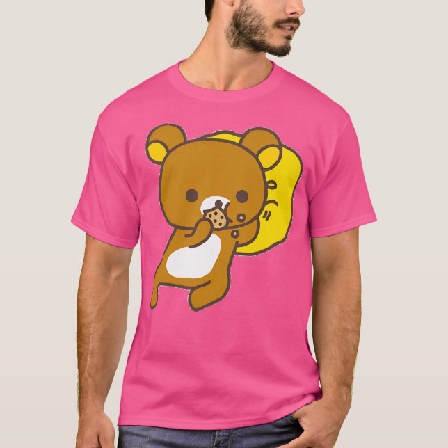 Rilakkuma Eats Cookie Kawaii T-Shirt (Front)