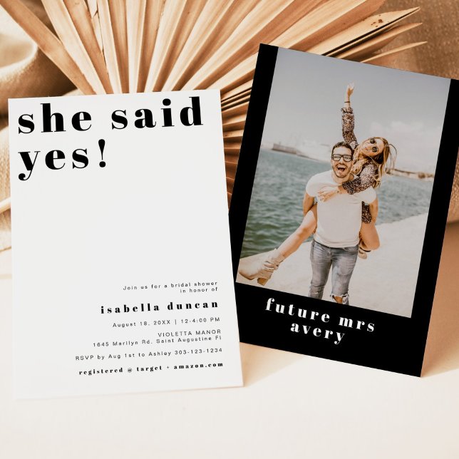 RILEY Bold Boho Contemporary Retro Bridal Shower Invitation (Creator Uploaded)