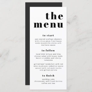 RILEY Bold Modern Retro Long Let's Eat Menu Card