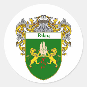 Riley Coat of Arms (Mantled) Classic Round Sticker