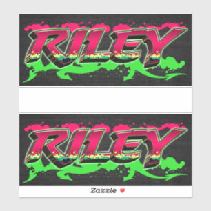 Riley First Name Graffiti Sticker