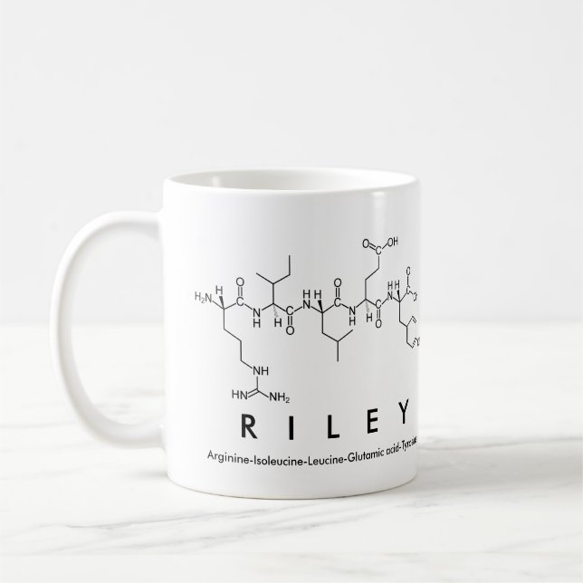 Riley peptide name mug (Left)
