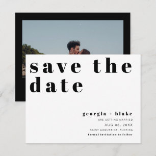 RILEY Retro Bold Contemporary Save the Date Invitation