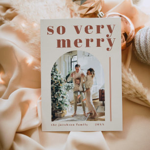 RILEY Retro So Very Merry Arch Christmas Card