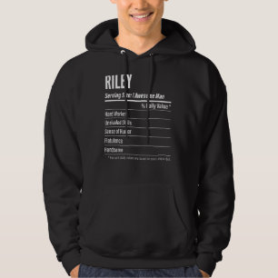 Riley Serving Size Nutrition Label Calories Hoodie