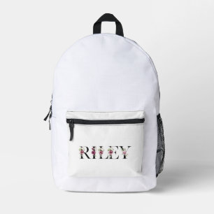 Riley's name. My name is Riley. Printed Backpack