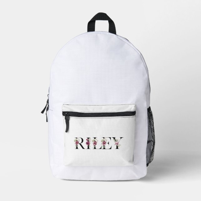 Riley's name. My name is Riley. Printed Backpack (Front)